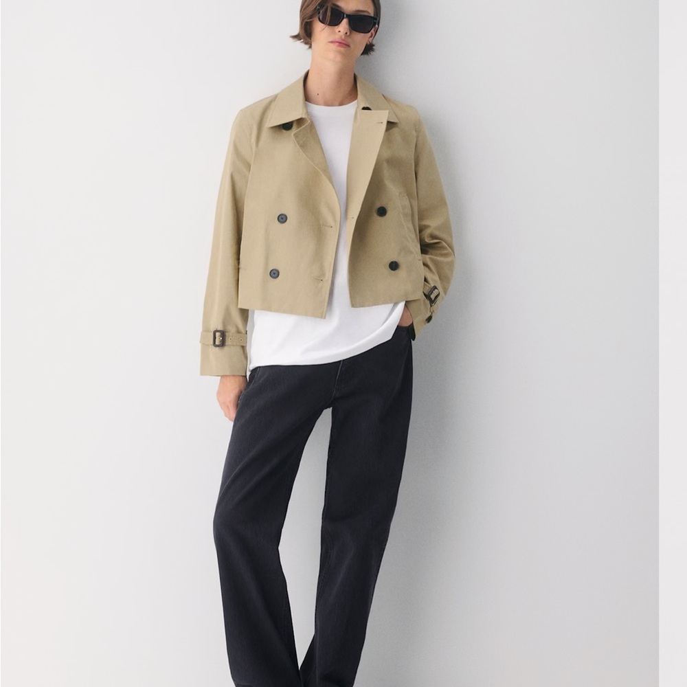 Esquire Wicker Tan cropped trench